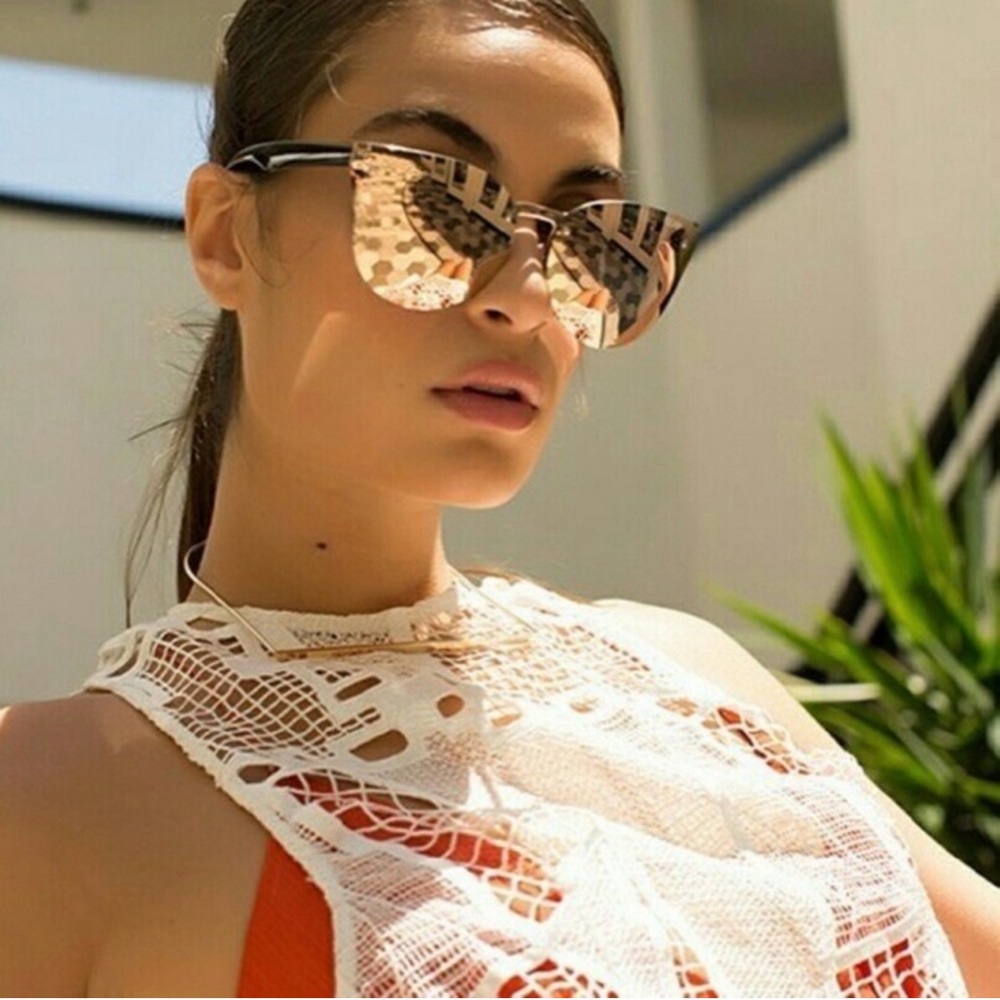 Quay Australia Higher Love Rose Gold Sunglasses